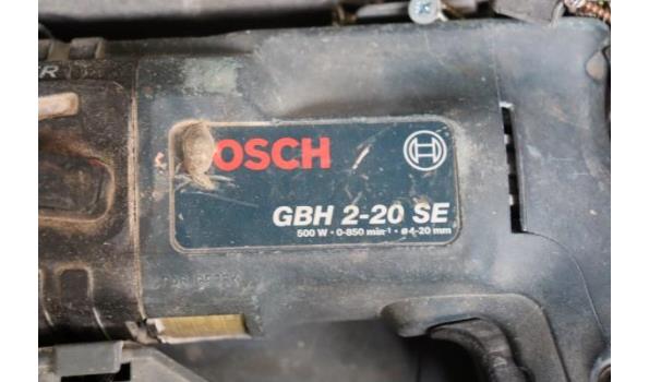 zware elektr boorhamer BOSCH GBH2-20SE, werking niet gekend, in koffer